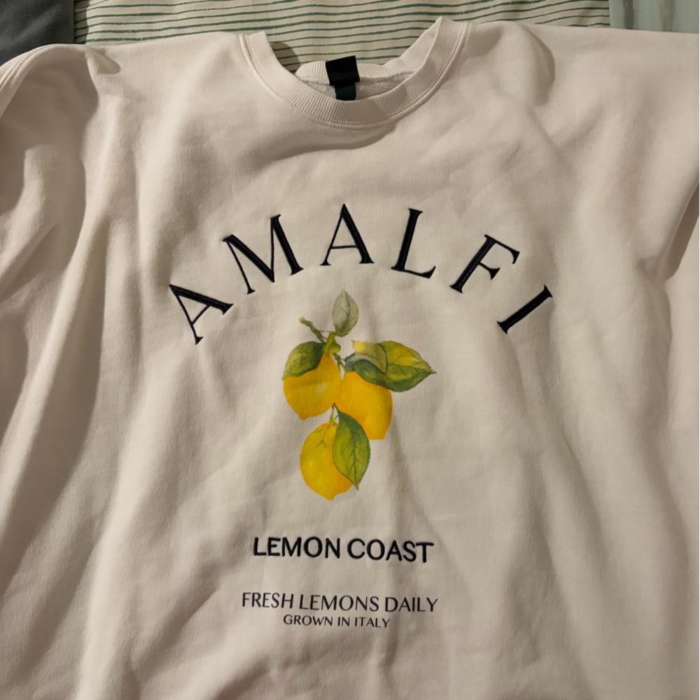 Target Cream Lemon Graphic Sweatshirt